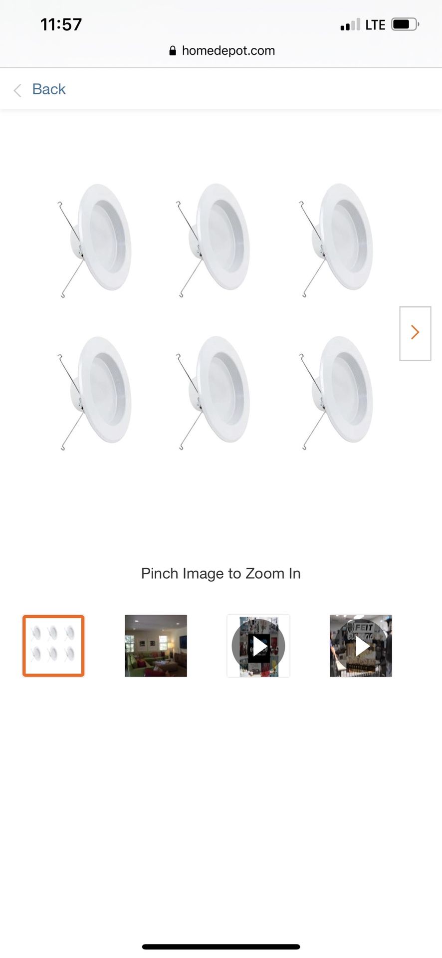 6 Pack Soft White Lights