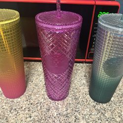 Starbucks tumblers and Plant humidifier