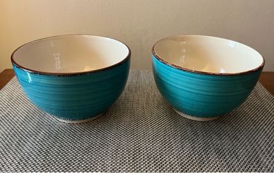 Set of 2 Royal Norfolk Turquoise Bowls