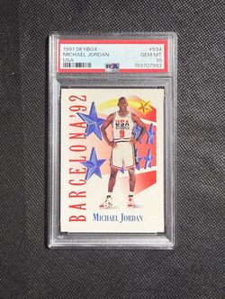 1991 SKYBOX #534 MICHAEL JORDAN USA PSA 10 GEM MINT CHICAGO BULLS HOF
