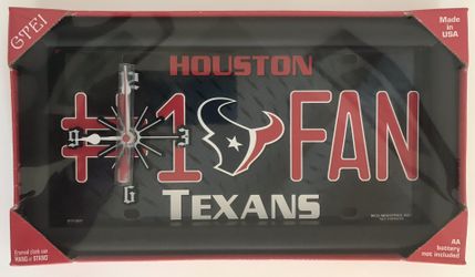 Houston Texans License Plate Clock