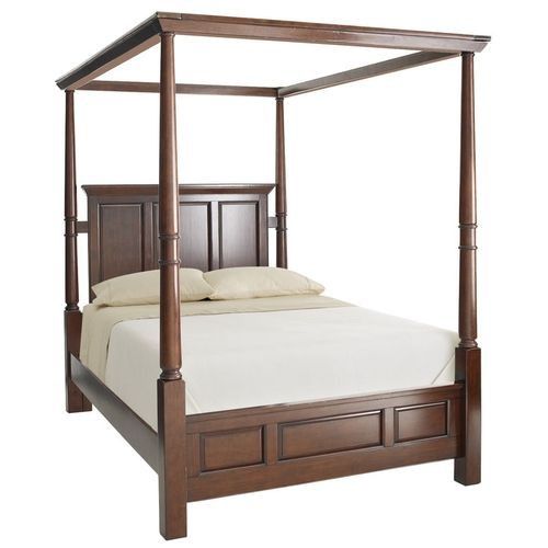 Ashworth Queen Bed, Chestnut, Pier 1 Imports, Canopy, Four Post