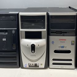 Desktop Computer Set Of 5 Towers Hp, Gateway, Compaq