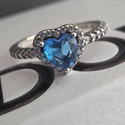 Pandora Sparkling Elevated Heat Ring Sz 7 & 8