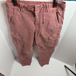 American Eagle High Waisted Pink Cargo 8 Pants 