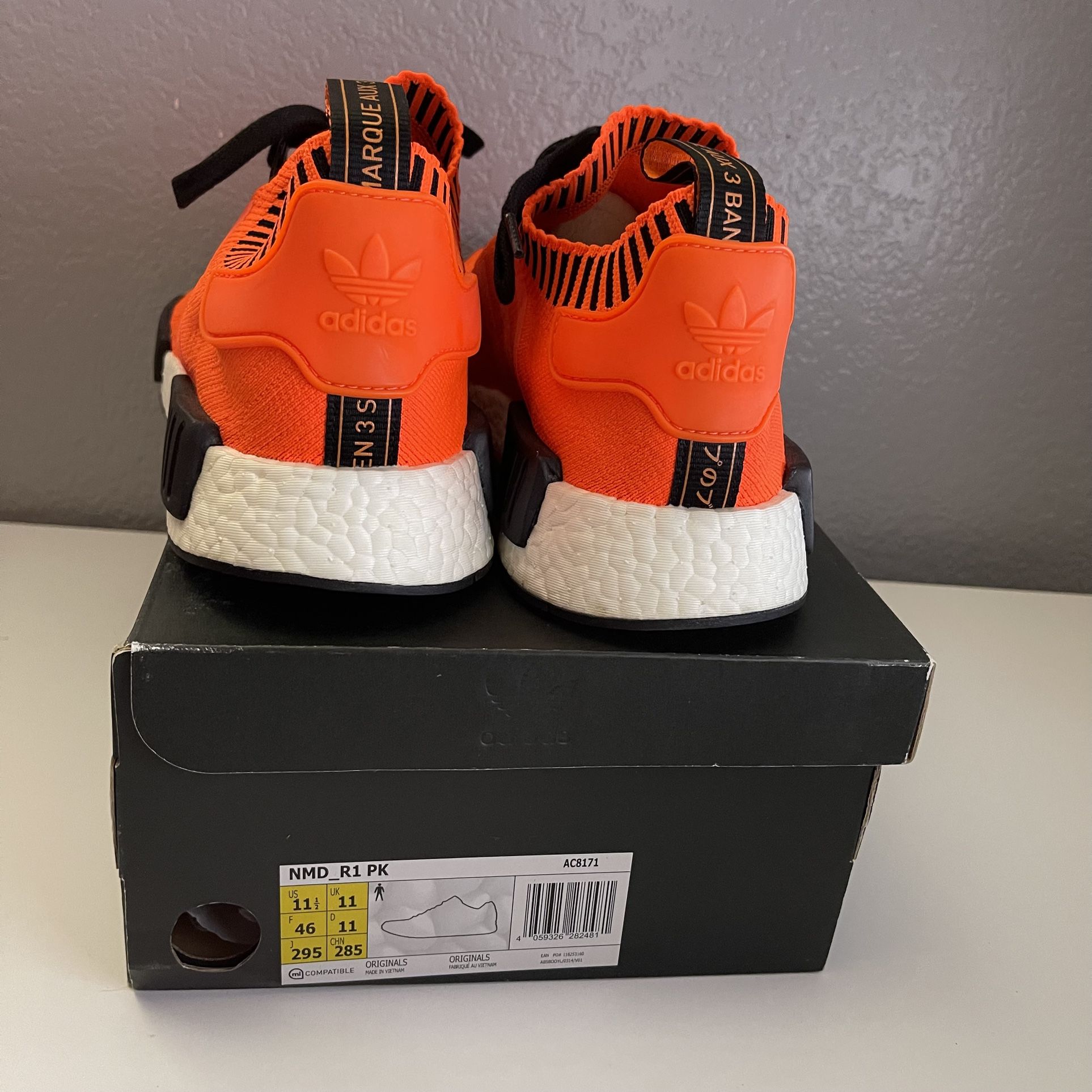 Adidas NMD R1 Primeknit Orange Noise Size 11.5 - bibarnabloc.cat display picture 2