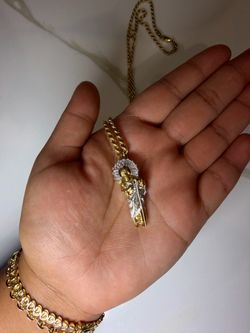 26” 10k Rope Chain with 14k Gold Saint Jude Pendant
