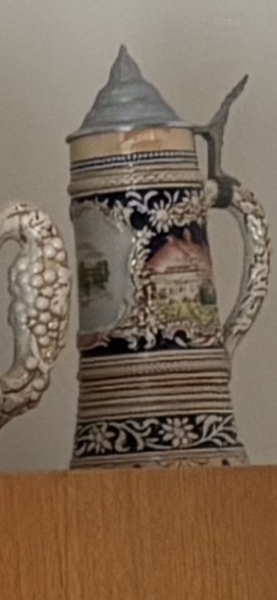 German Beer Stein With Lid