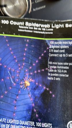 100 Count Spiderweb Light Set Halloween Decoration
