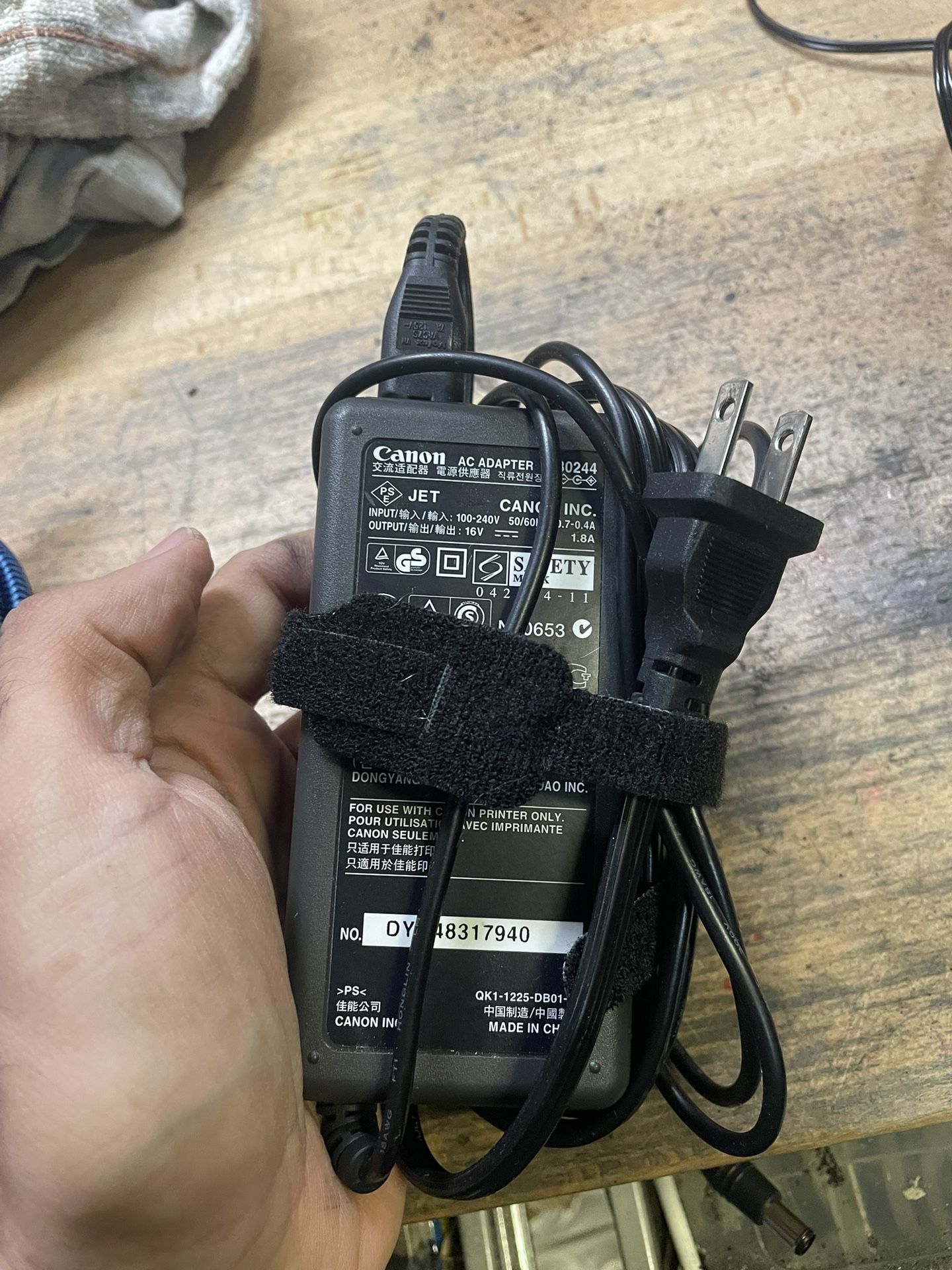 OEM Canon K30244 Power Adapter For Mobile Printer Pixma IP90 I80 I70 16V 1.8A