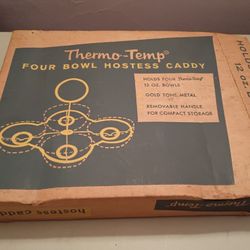 Vintage Thermo Temp 4 Bowl Hostess Caddy NIB