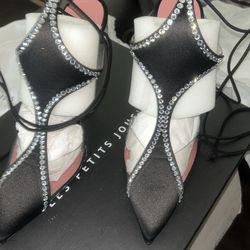 Black Virgo Crystal Pumps By LES PETITS JOUEURS
