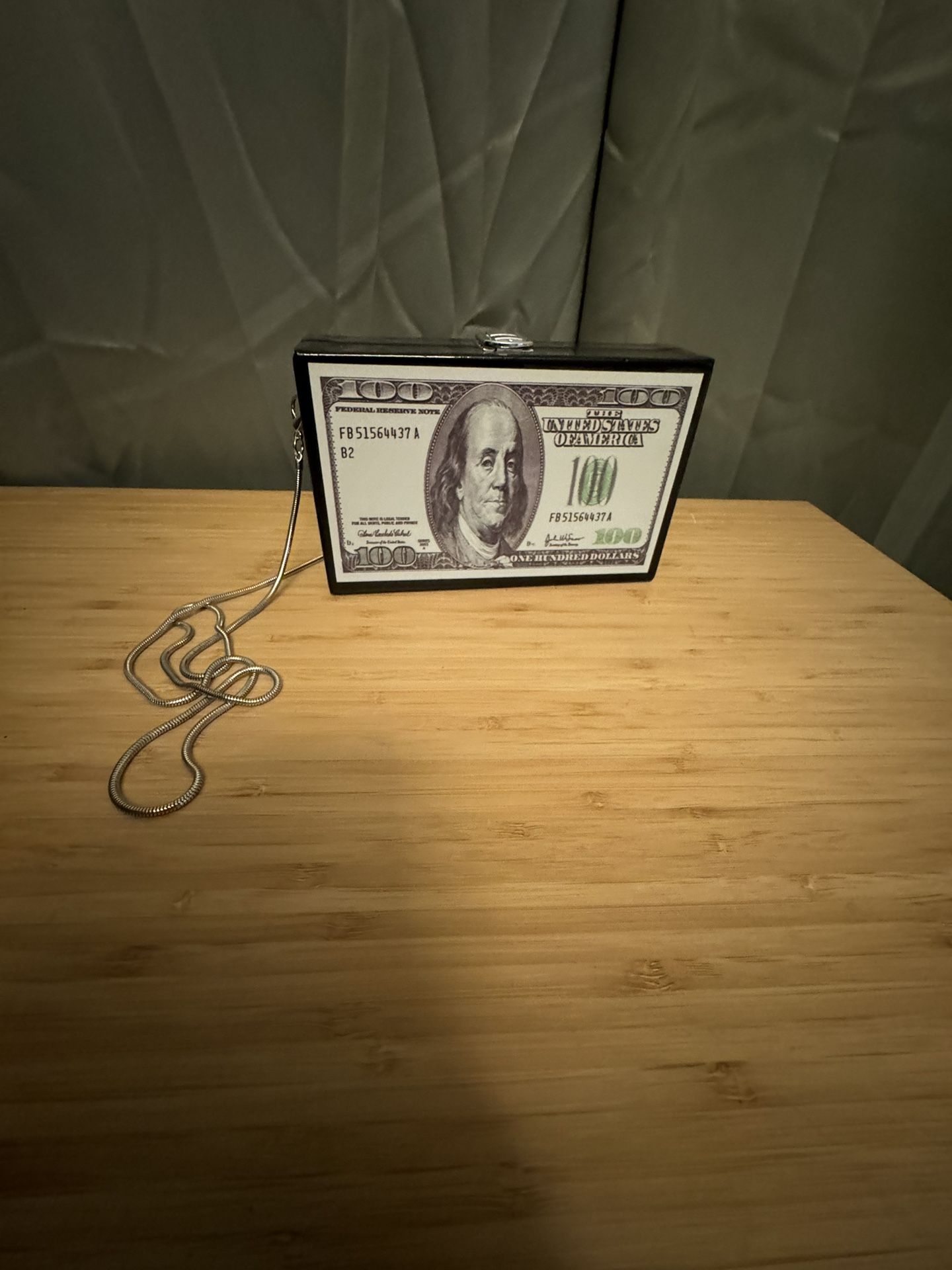 Money Hard Clutch With Strap