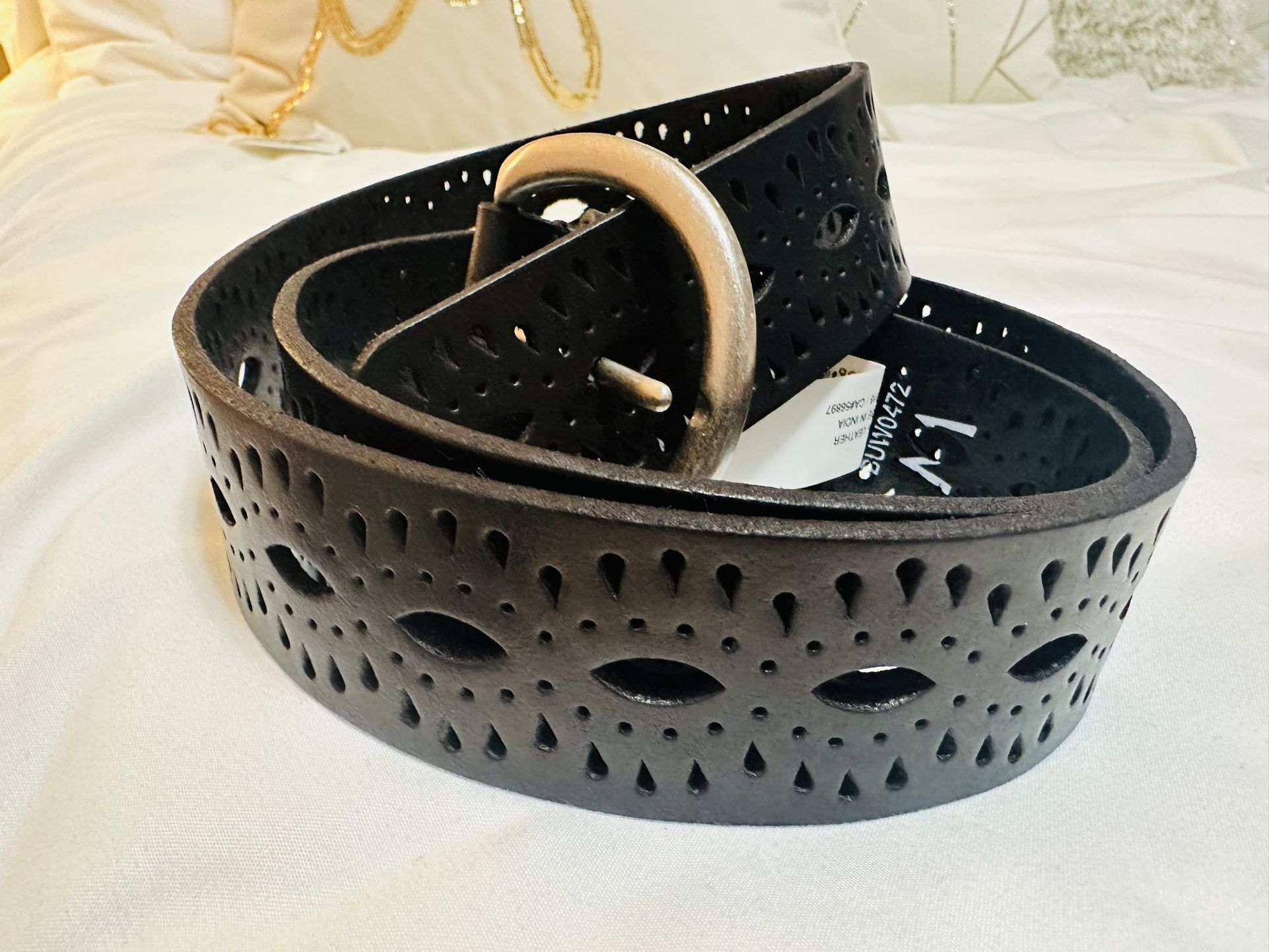 Lucky Brand Black Leather Belt