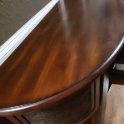 Beautiful HIGH QUALITY ENTRANCE TABLE WITH 2 DRAWERS AND LOWER SHELF  Cherry Wood 