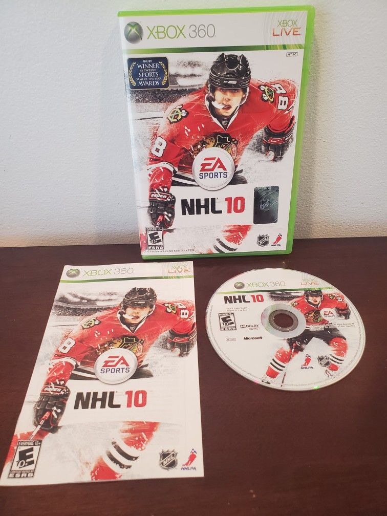 NHL 10 Hockey (Xbox 360) CIB Video Game