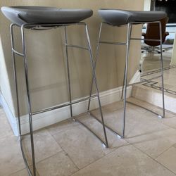 Caligaris Italian Leather Bar Stools X3