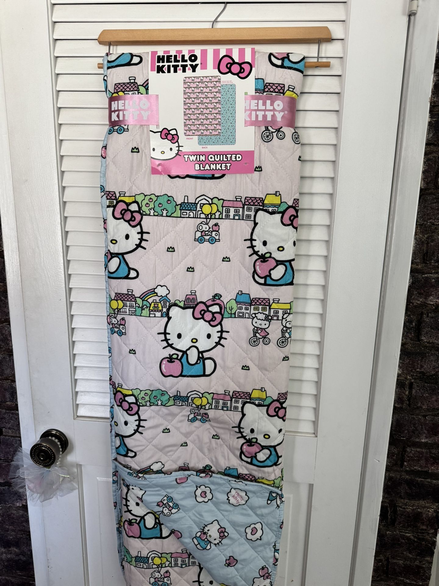 Twin Quilted Hello Kitty Blanket