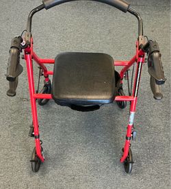 Drive Medical Rollator w/Padded Seat – Aluminum 7.5″ Wheels