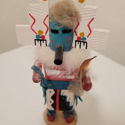 Authentic Collectible Handmade Native American Navajo "First Mesa" Kachina Doll Signed By Artist, 7"