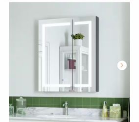 30 in. W x 36 in. H Dimmable LED Recessed/Surface Mount Rectangular Aluminum Medicine Cabinet with Mirror