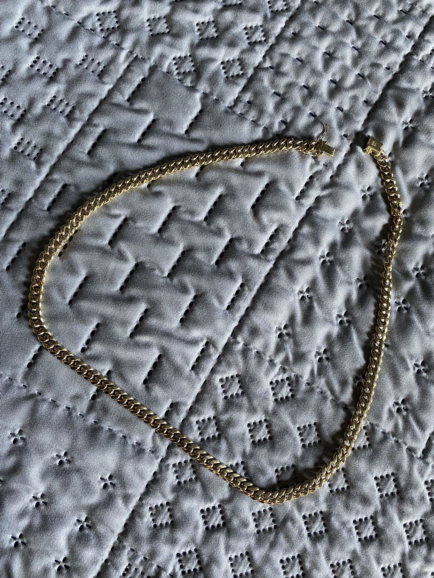 10k, 24 in, 6 mm Gold Chain 