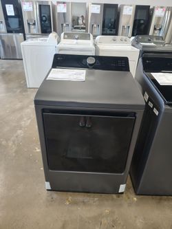 LG cu. ft. Vented Smart Gas Dryer in Matte Black with Easy load Door and Sensor Dry Technology
