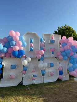 OH BABY Light-Up Marquee Wooden Letters