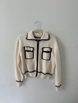Celine Paris Knit Zip-Up Jacket