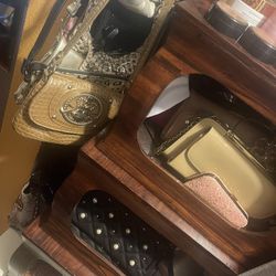 Cross Over Gold Purse
