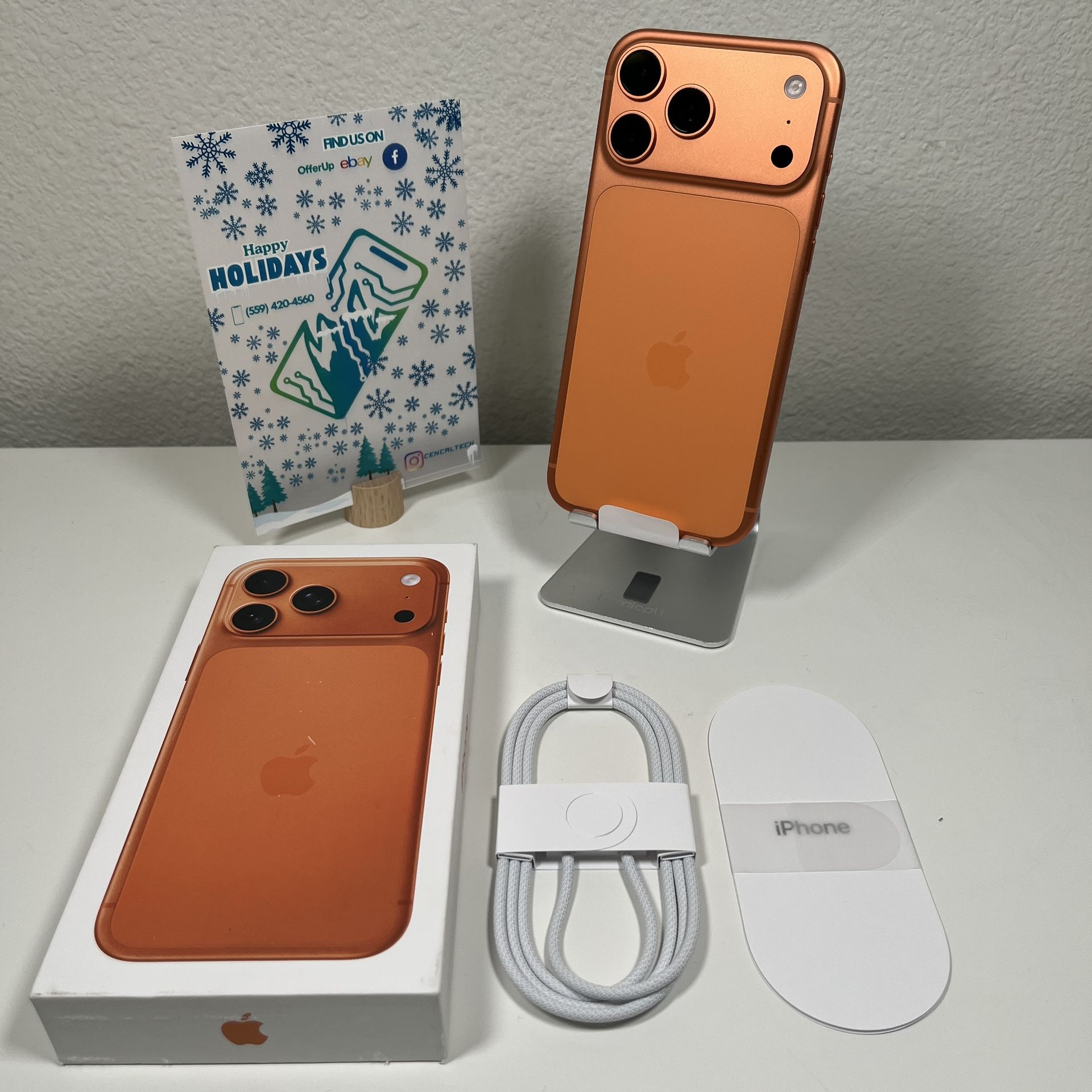 New iPhone 17 Pro Max 256gb Unlocked 100% 🔋 Health Open-Box