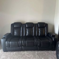 Leather Reclining Couch-Movie Seating