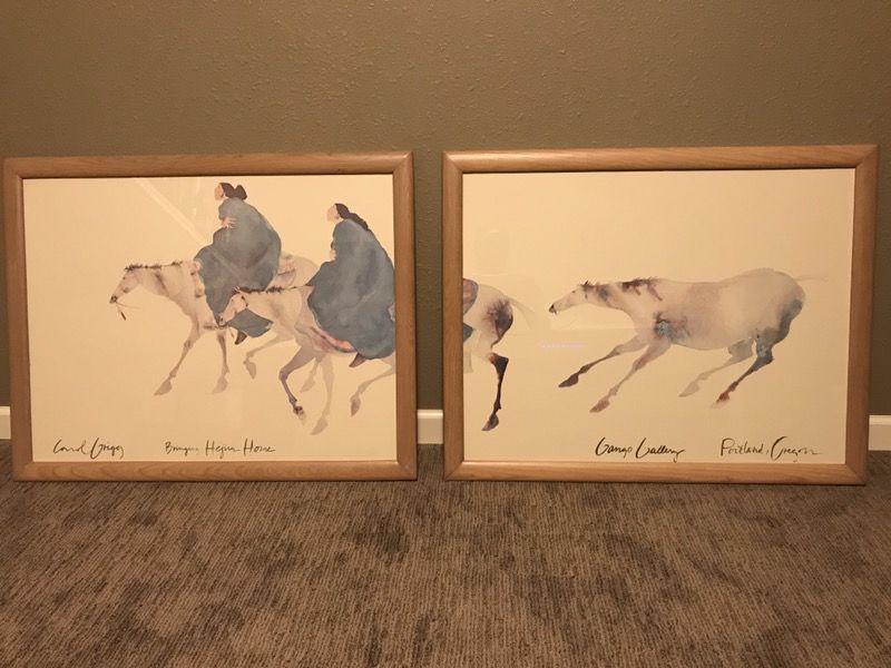 Carol Grigg "Bringing Hejira Home" Watercolor Framed Art -$90