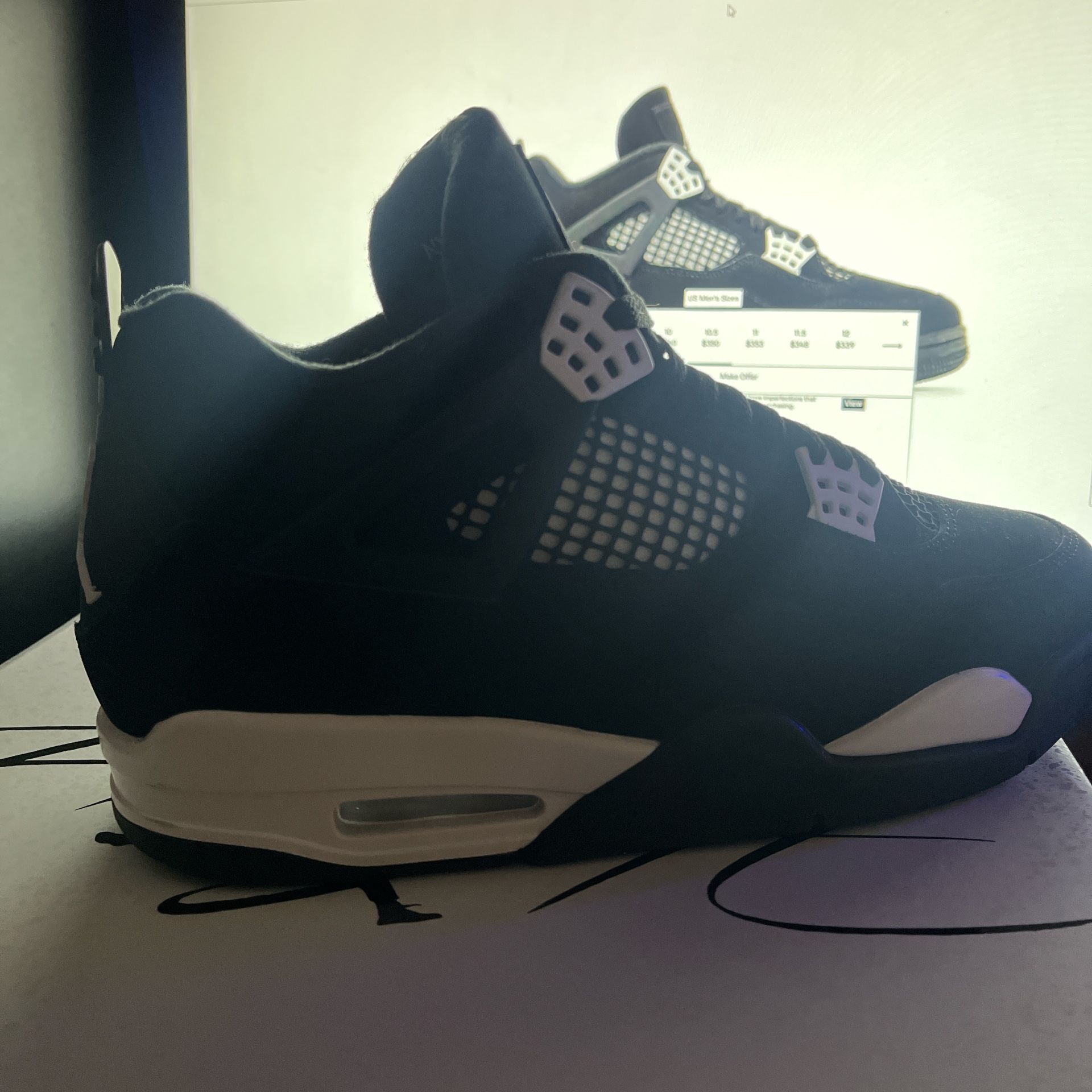 White Thunder Jordan 4s