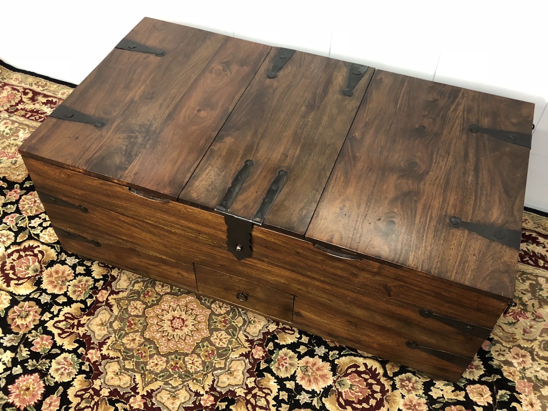 Crate and Barrel Taka trunk coffee table