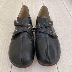 Studded Spiked Leather Ballet Flats - 26cm, Rare