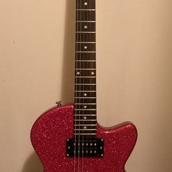 DRG Rock Candy Electric Guitar Pink Sparkle And a Rogue G10 amp
