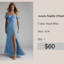 Bridesmaid dress From Azazie