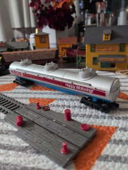 Vintage Tyco Ho Scale Exxon 3 Dome Tanker Car "Happy Motoring" Hong Kong. (🚂 Train HO)