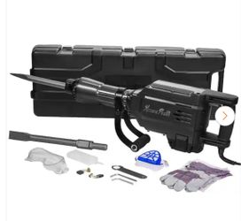 2800-Watt 27 in. Heavy-Duty Electric Jack Hammer Demolition Concrete Breaker Tool Kit