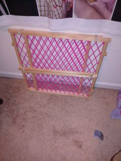 Pink Wooden Baby Gate