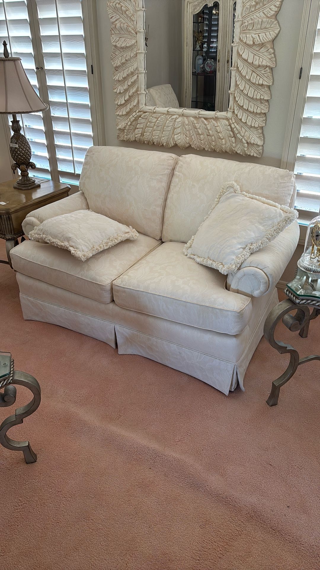 White Sofa And Loveseat