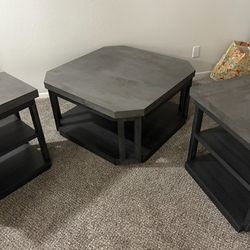Gray 3 piece side tables