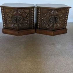 Wood Side Tables with Storage