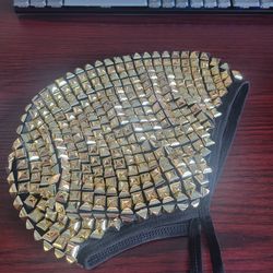Golden Rhinestone Face Mask