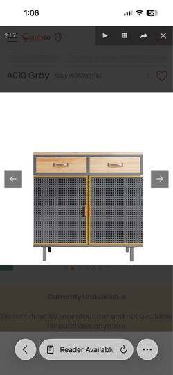 A010 dark gray metal 2 doors modern sideboard storage cabinet