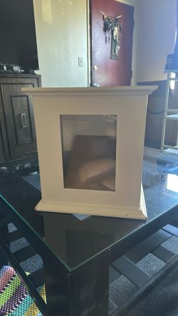 White wood envelope box