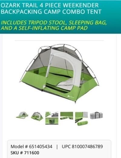 Tent Sleeping Bag Cot Cushion