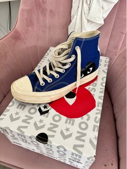 Cdg converse with heart (blue)