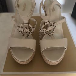 Michael Kors Wedge Leather Sandals 